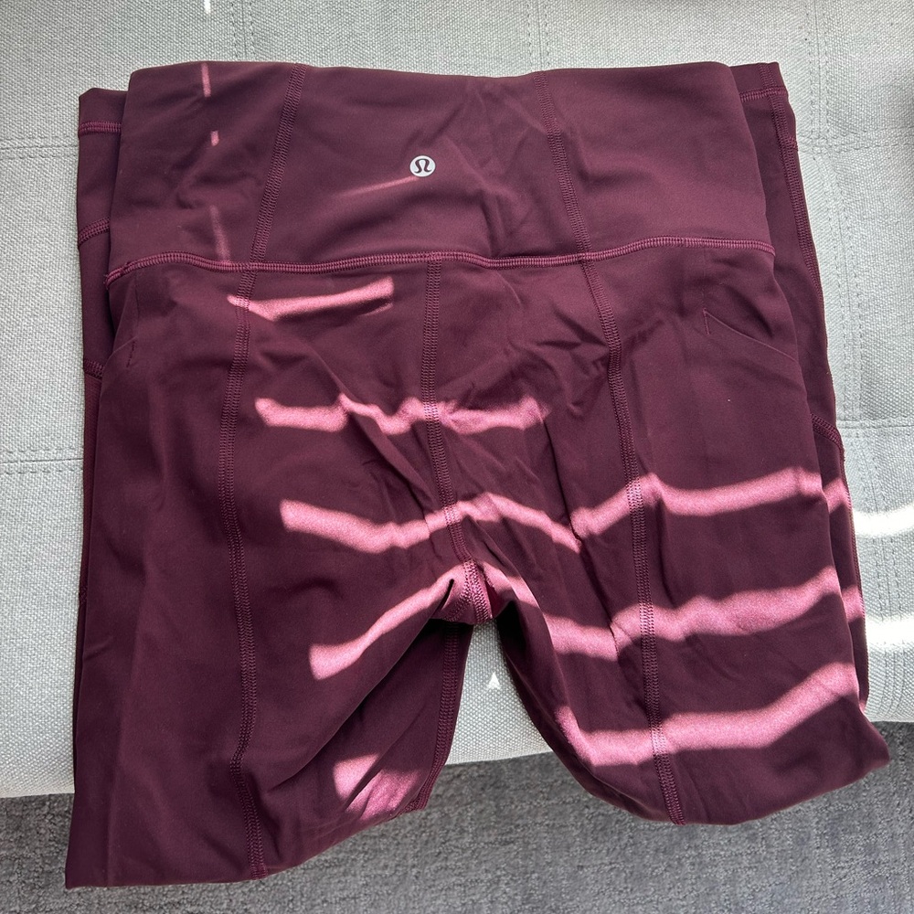 Lululemon Maroon Cropped Leggings 23”